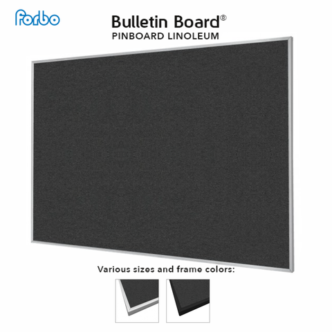 Black Olive | Landscape FORBO Bulletin Board with Minimalist Frame
