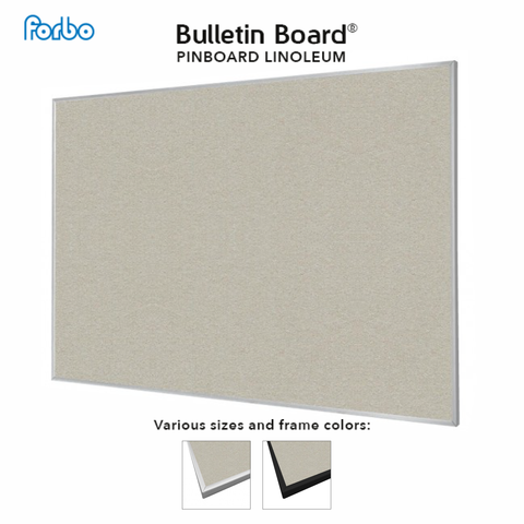 Oyster Shell | Landscape FORBO Bulletin Board with Minimalist Frame