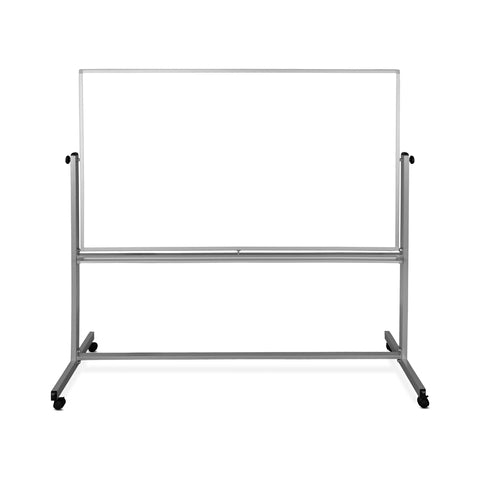 Mobile Board | Satin Aluminum Framed Double-Sided Magnetic Whiteboard