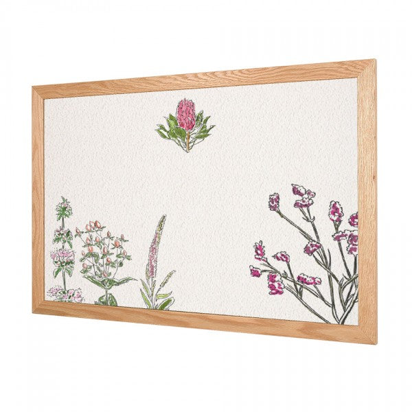 Wild Flower Bouquet | Wood Frame FORBO Cork