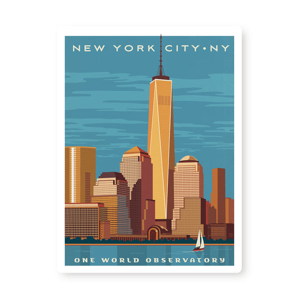 New York One World Observatory | Graphic Metal Print