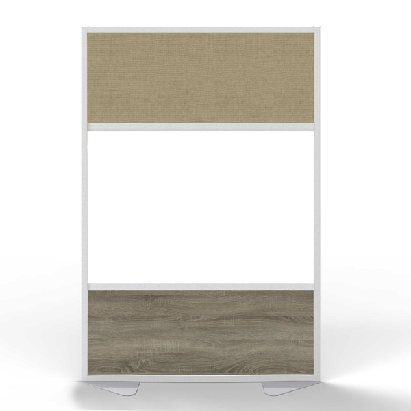 Satin Aluminum Frame | Room Divider - 3 Panel Sections - 48"w x 72"h