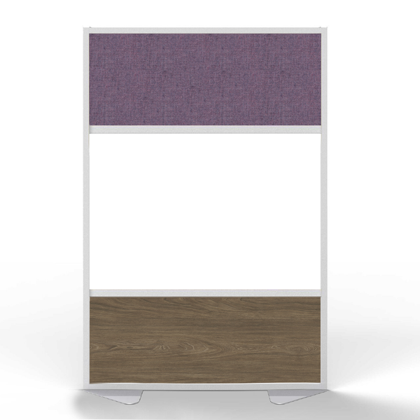 Satin Aluminum Frame | Room Divider - 3 Panel Sections - 48"w x 72"h