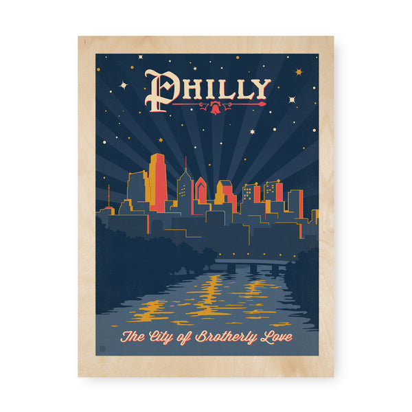 Philly | Graphic Wood Print