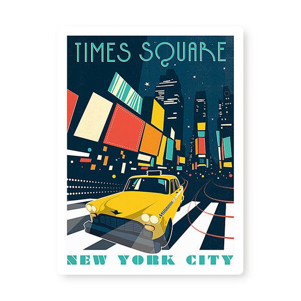 Times Square | Graphic Metal Print