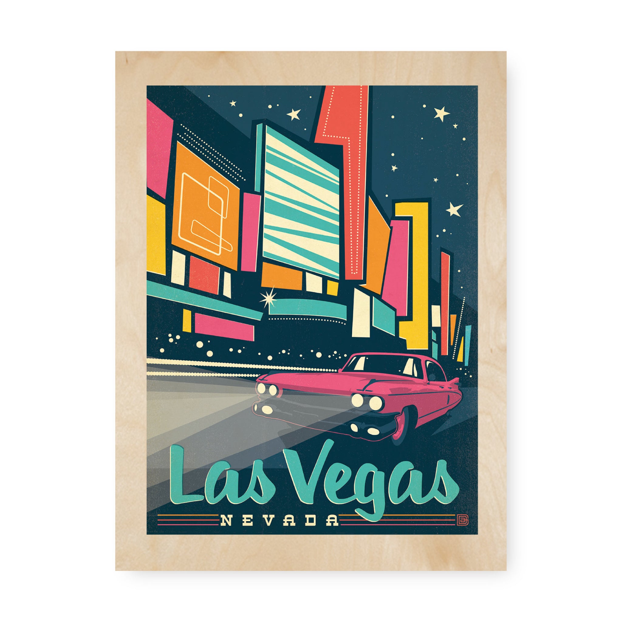 Las Vegas | Graphic Wood Print