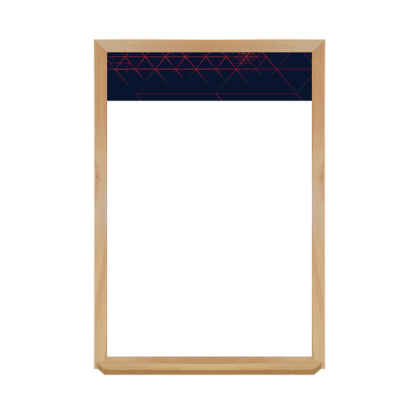 Graphic Bar Wood Frame | Custom Printed Portrait Magnetic Whiteboard