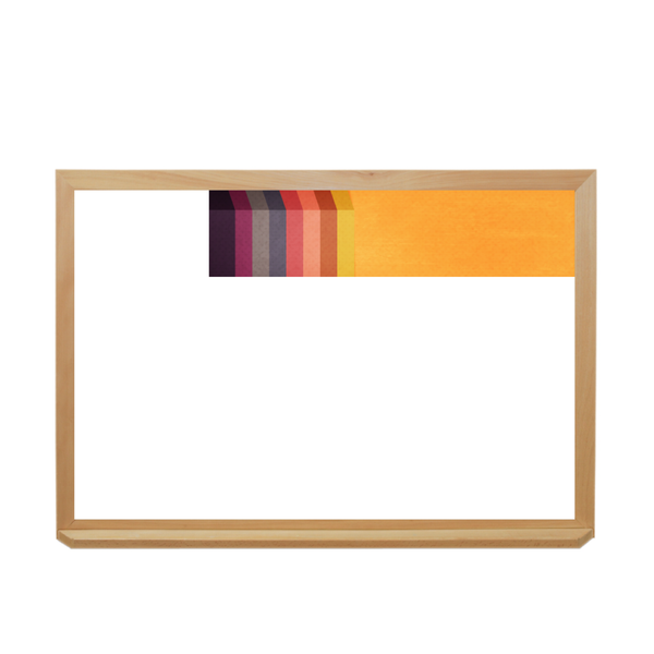 Graphic Bar Wood Frame | Custom Printed Landscape Magnetic Whiteboard