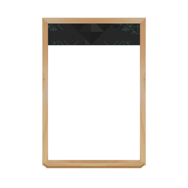 Graphic Bar Wood Frame | Custom Printed Portrait Magnetic Whiteboard