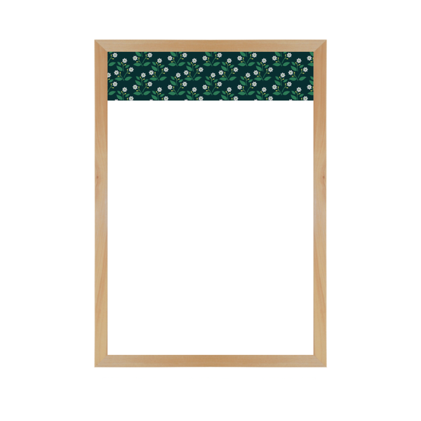 Graphic Bar Wood Frame | Custom Printed Portrait Non-Magnetic Whiteboard
